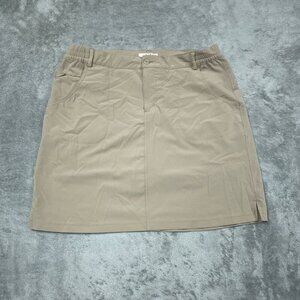 Tilley Womens Beige Skort With Built-In Shorts Size L Lightweight a1529